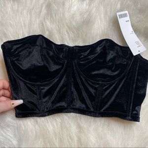 NWT black Bandeau Top
